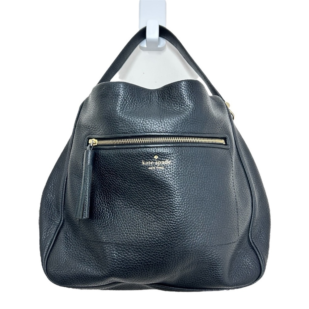 Kate Spade Chester Street Michaela Black Pebbled Leather Hobo Shoulder Bag